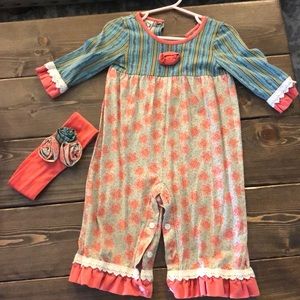 Flit and Flitter one piece with matching headband